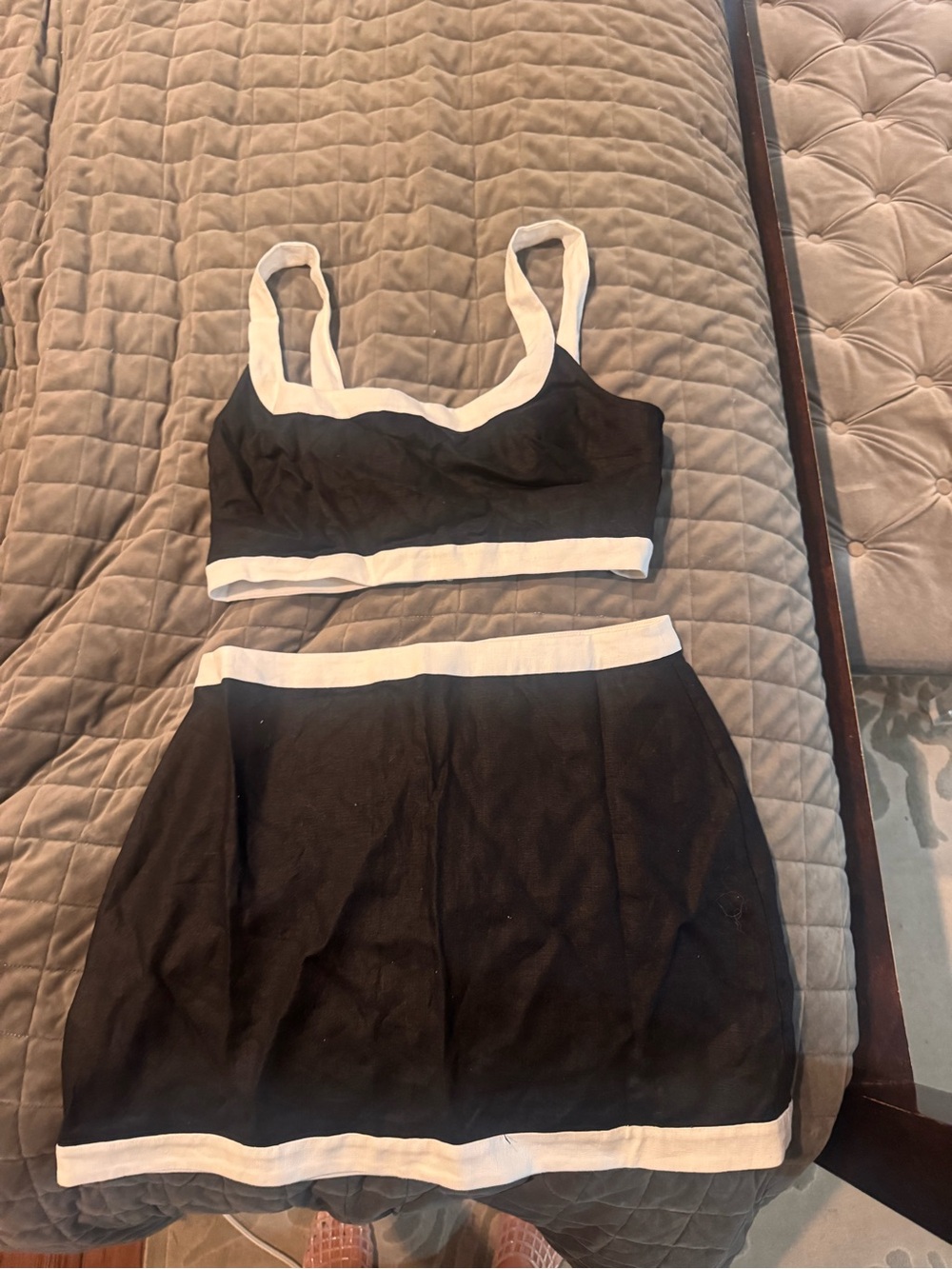 Reformation Black and White Two-Piece Knit Set - Picture 2 of 2